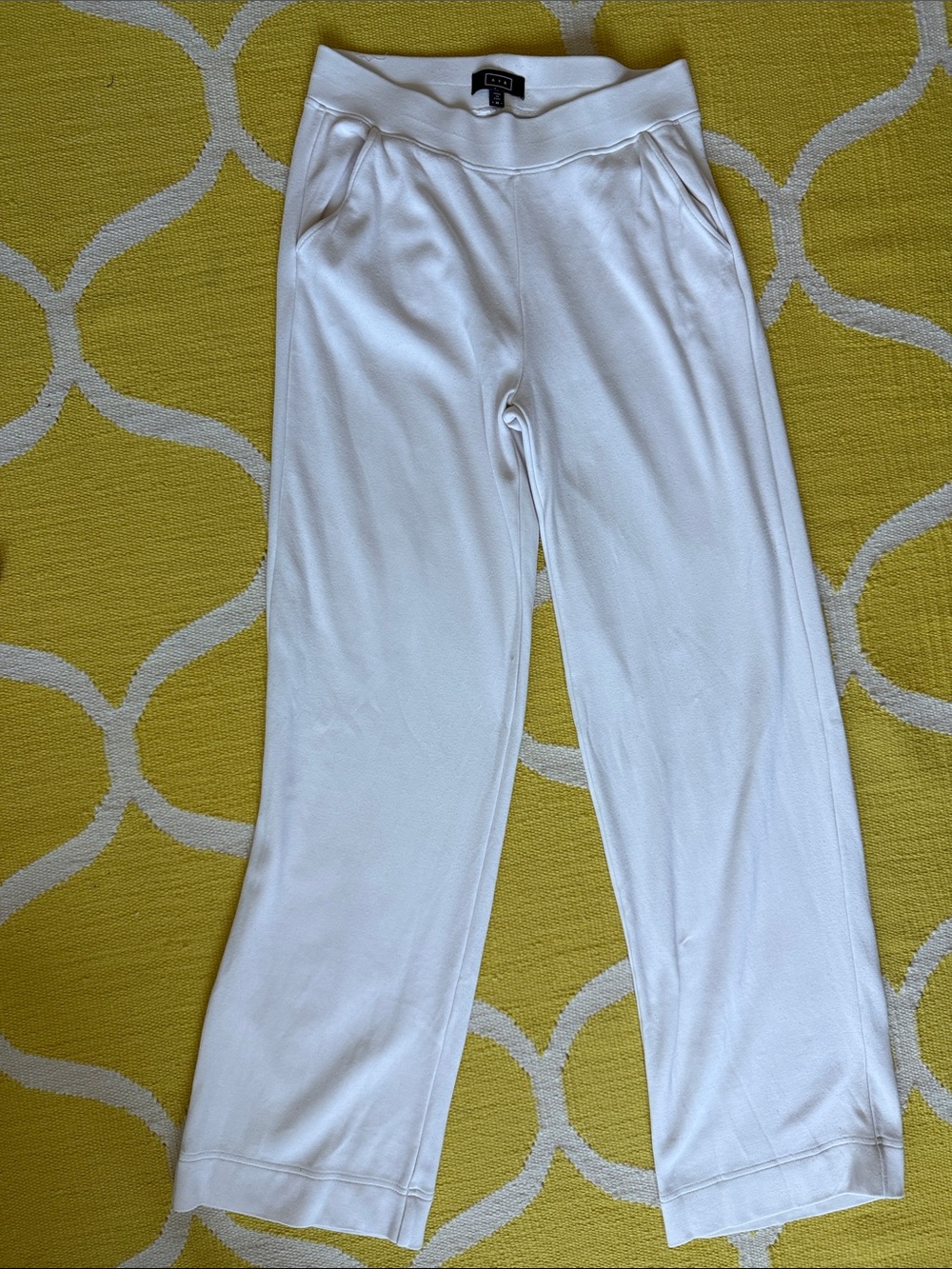 AYR Cream High-Rise Knit Pants